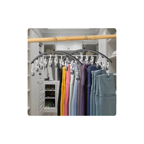 Multi-Clip High-Capacity Clothing Hangers by The Organize Store