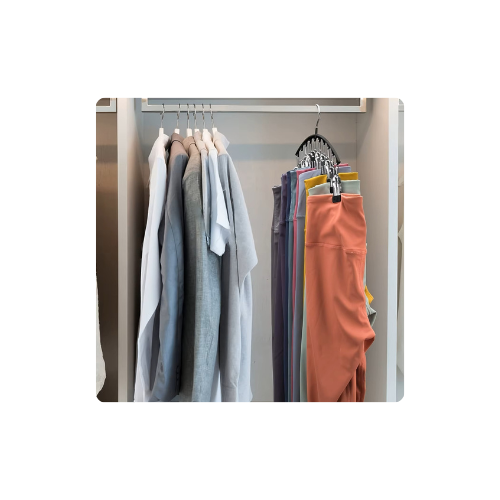 Multi-Clip High-Capacity Clothing Hangers by The Organize Store