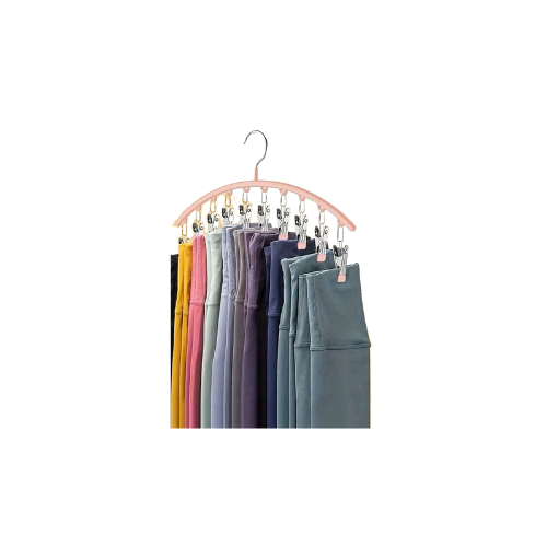 Multi-Clip High-Capacity Clothing Hangers by The Organize Store Pink 1