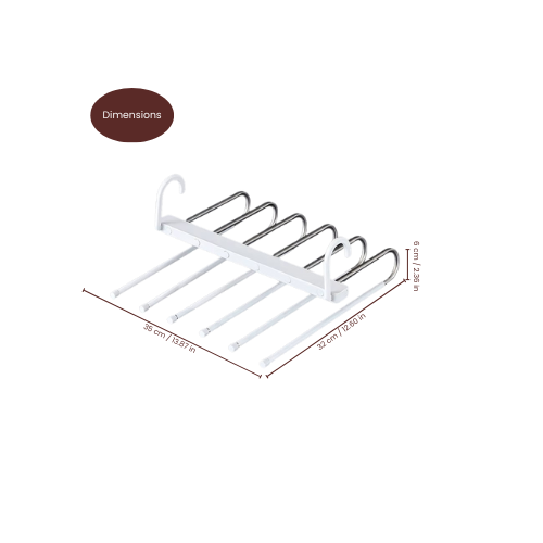 SmartFold Multi-Layer Pants Hanger by The Organize Store dimensions