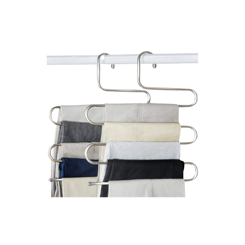 Stainless Steel 5-Layer Pants Hanger by The Organize Store